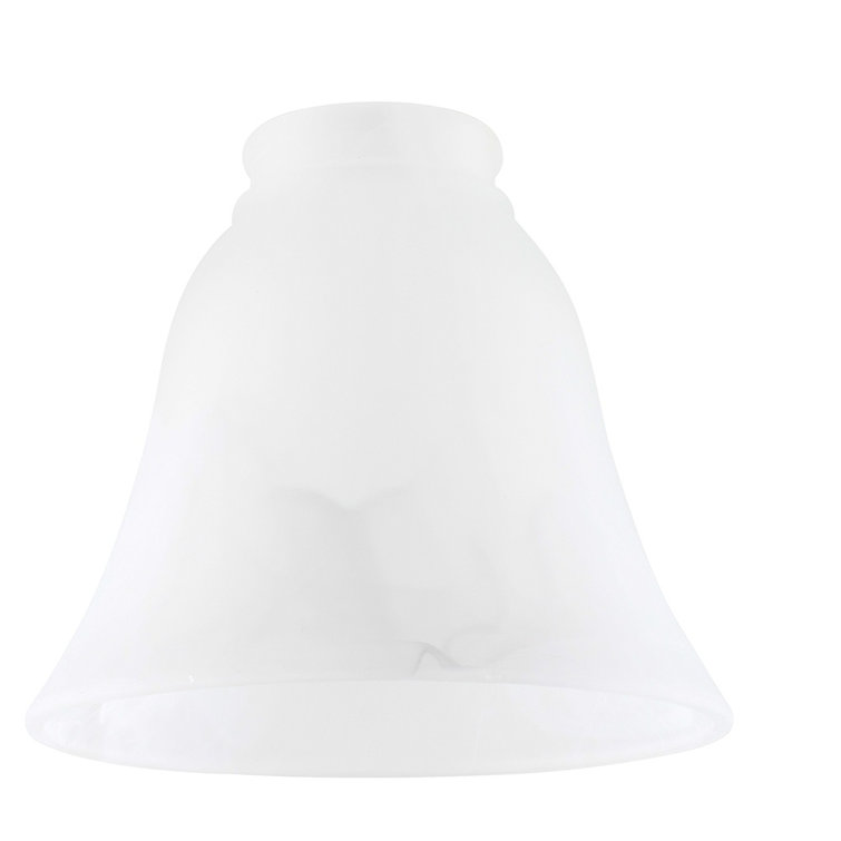 Latitude Run 12.3cm H Glass Bell Lamp Shade ( Screw On ) in White
